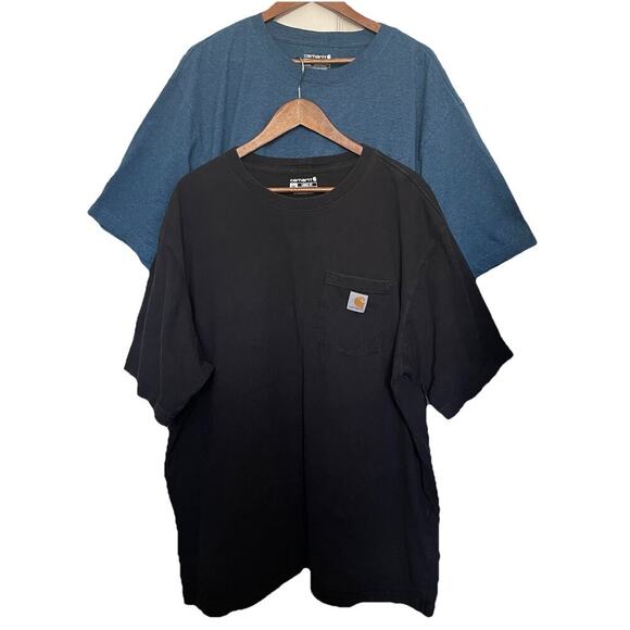 BUNDLE (2) Carhartt loose Fit T-Shirts Size 2XL Crewneck Short Sleeve K87 - Picture 1 of 10